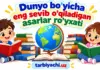 Dunyo bo'yicha eng sevib o'qiladigan asarlar ro'yxati