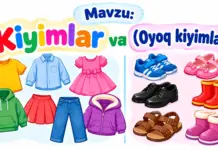 Kiyimlar” va (Oyoq kiyimlar).