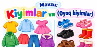 Kiyimlar” va (Oyoq kiyimlar).