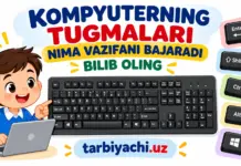 KOMPYUTERNING TUGMALARI NIMA VAZIFANI BAJARADI BILIB OLING