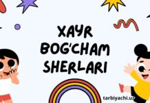 xayr bogʻcham sherlari xayr bogʻcham sherlari