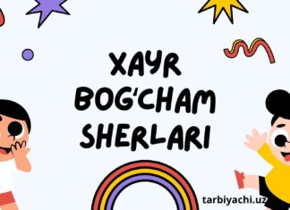 xayr bogʻcham sherlari xayr bogʻcham sherlari